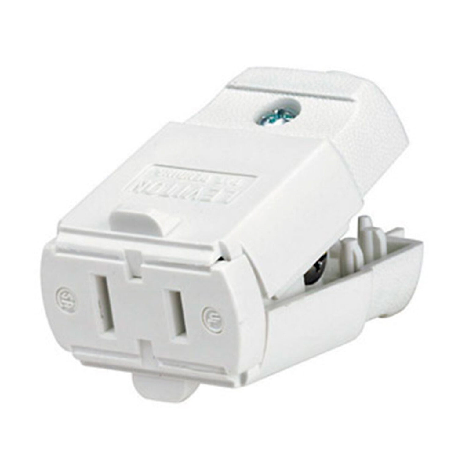 Conector Aereo Hoja Recta P Patas A V Polarizada Blanco Leviton