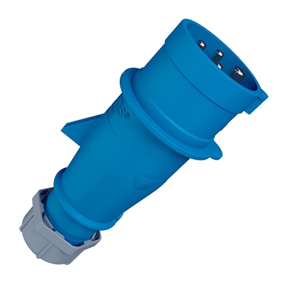 ENCHUFE INDUSTRIAL TRIFASICO (3P+T) 16AMP 250V AZUL IP44 MENNEKES