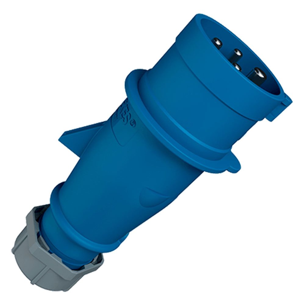 ENCHUFE INDUSTRIAL TRIFASICO (3P+T) 32AMP 250V AZUL IP44 MENNEKES