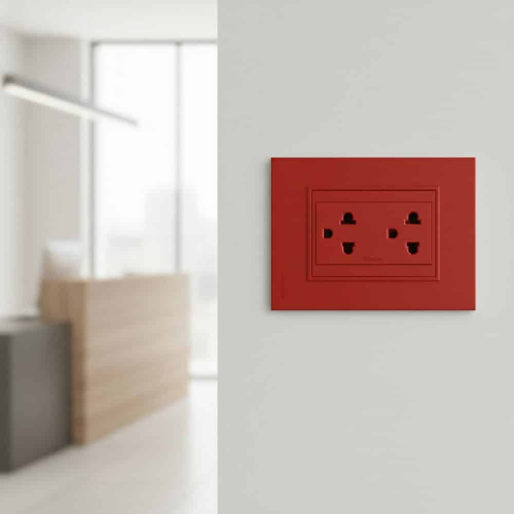 PLACA Y DISTANCIADOR ROJO (BAUHAUS)