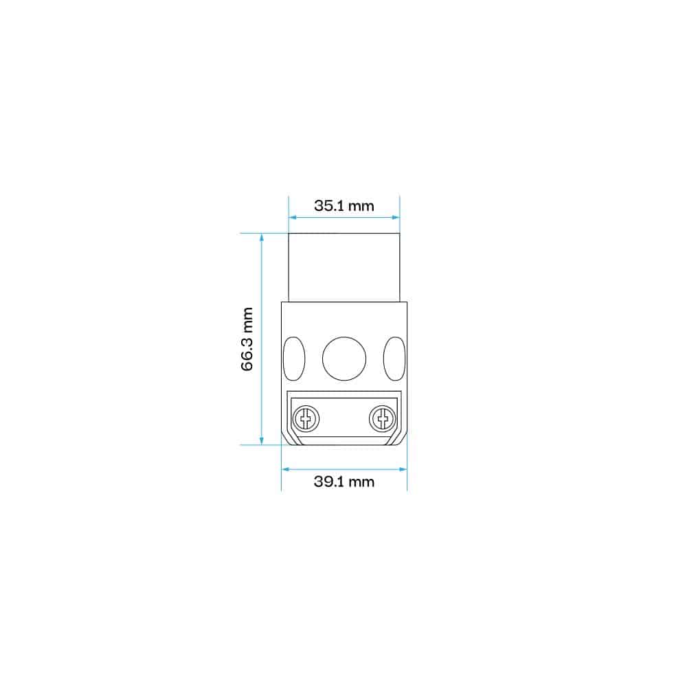 CONECTOR AEREO 15A 125V L/T PVC AMARILLO