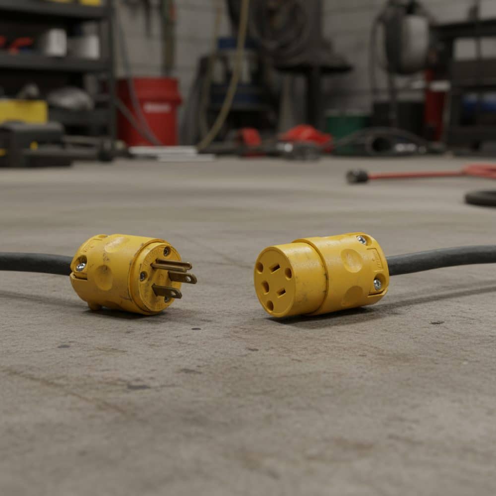 CONECTOR AEREO 15A 125V L/T PVC AMARILLO