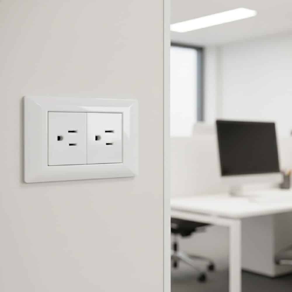 TOMA AMERICANO L/T 15A 125V NEMA 5-15R BLANCO (2 MÓDULOS)