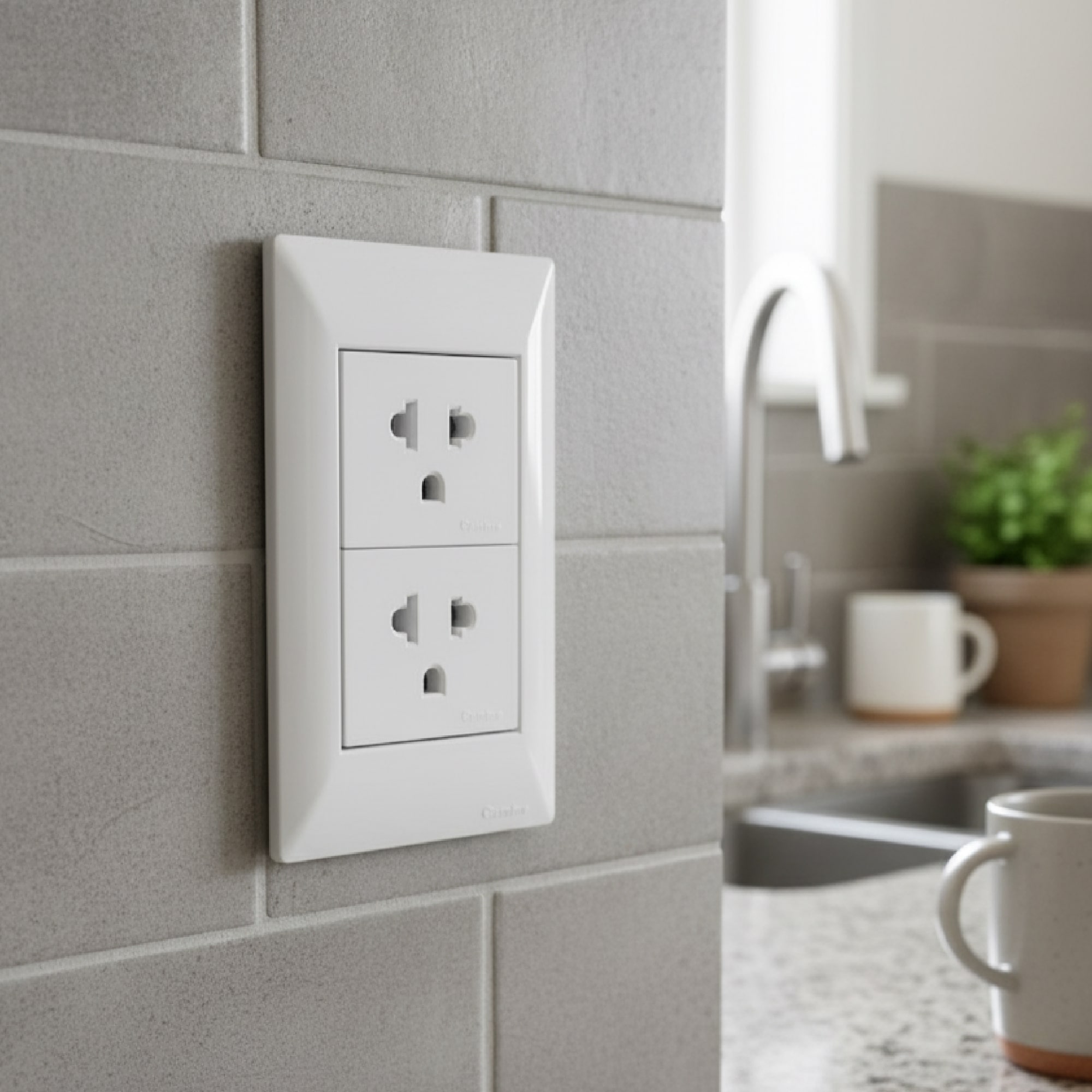 TOMA SIMPLE UNIVERSAL 10A 250V BLANCO (1 MÓDULO)