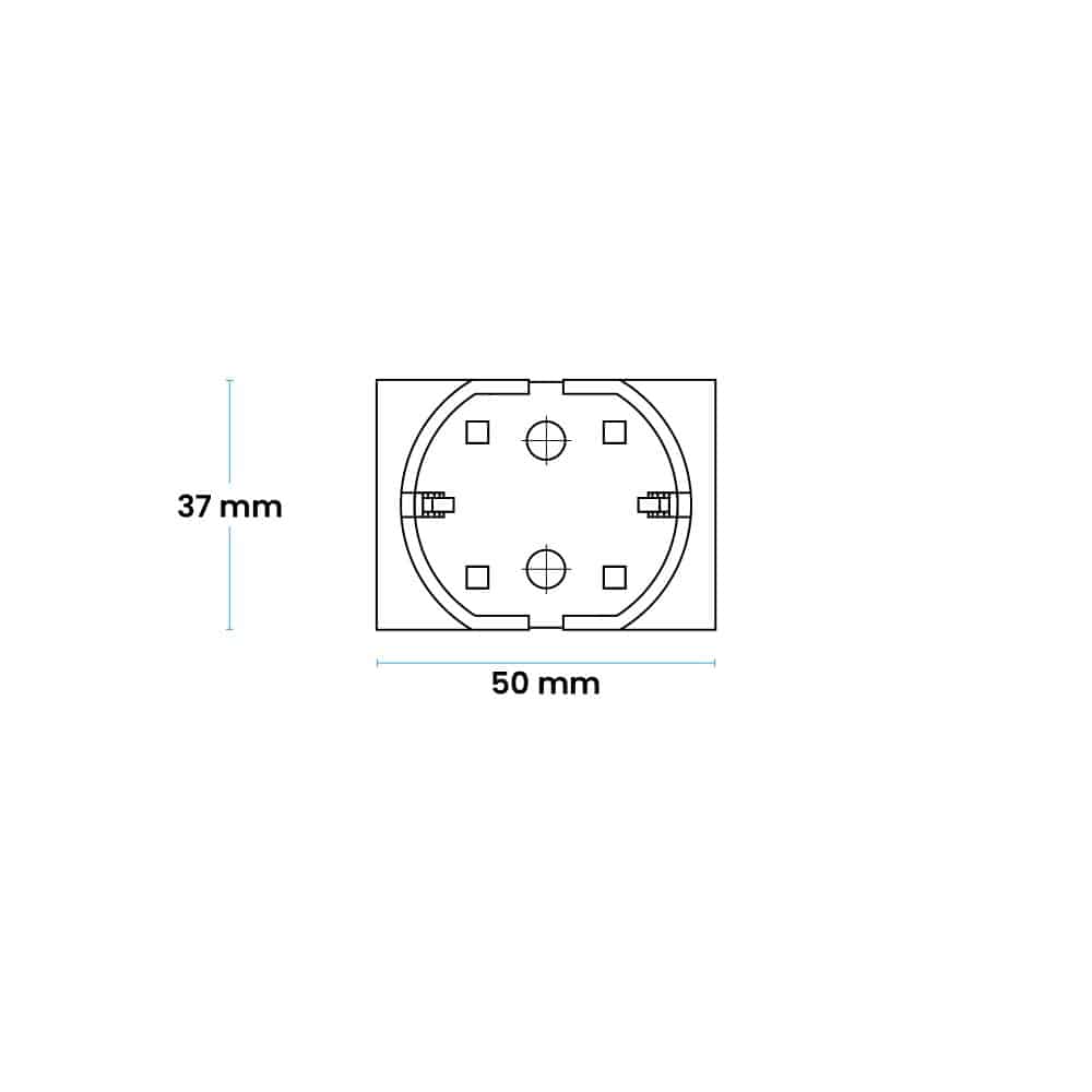 TOMA SCHUKO 16A L/T 250V CUELLO LARGO BLANCO
