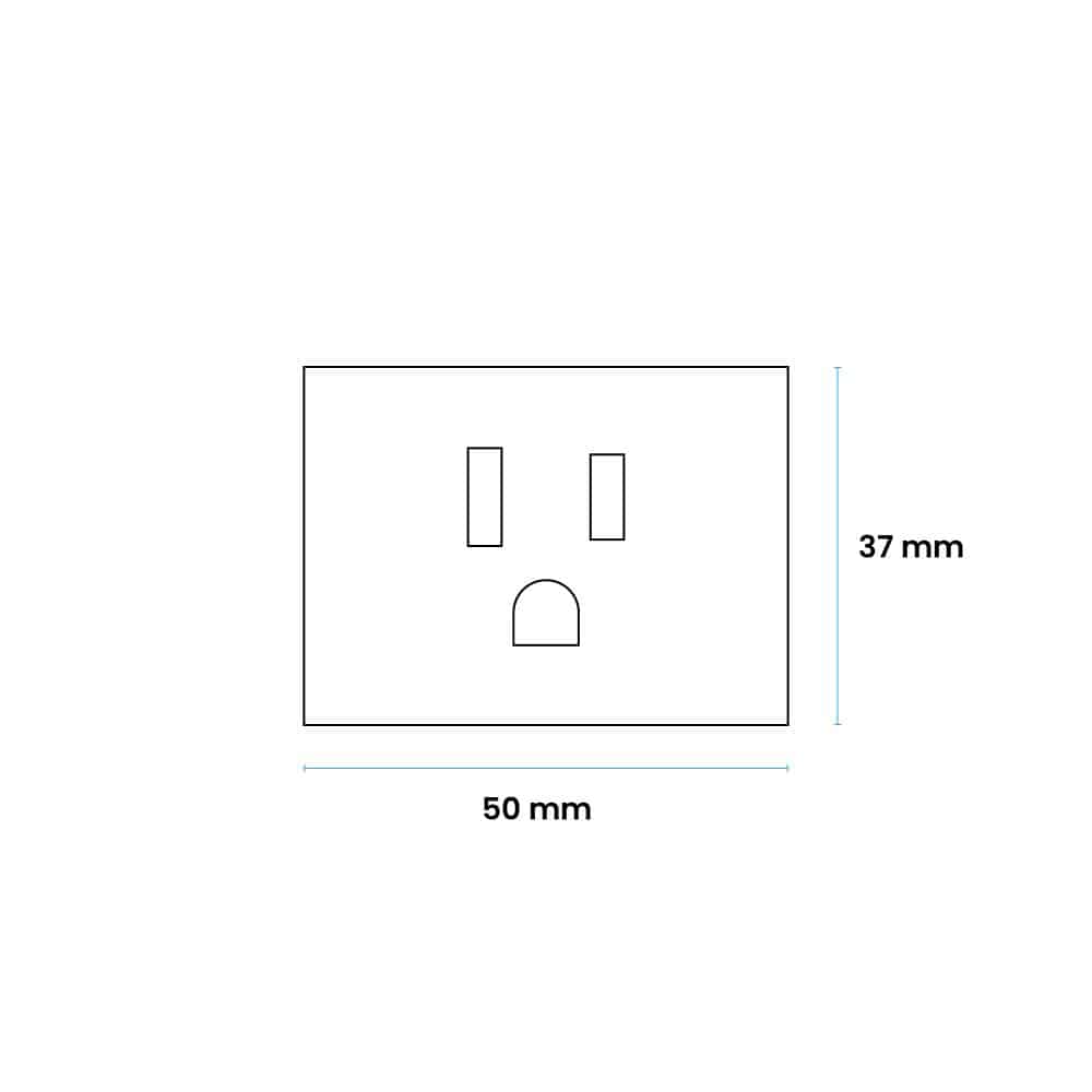 TOMA AMERICANO L/T 15A 125V NEMA 5-15R ROJO (2 MÓDULOS)