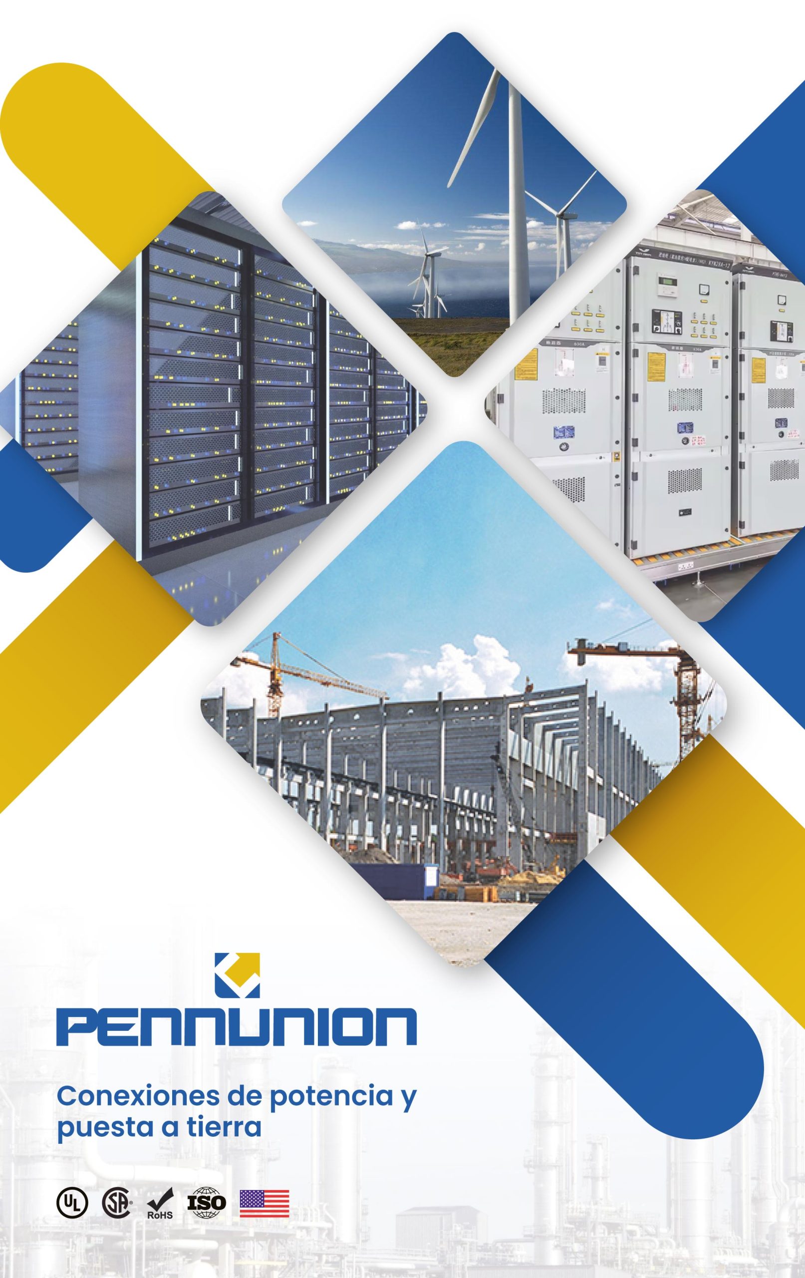 Brochure Pennunion: Conectores de Potencia y Puesta a Tierra