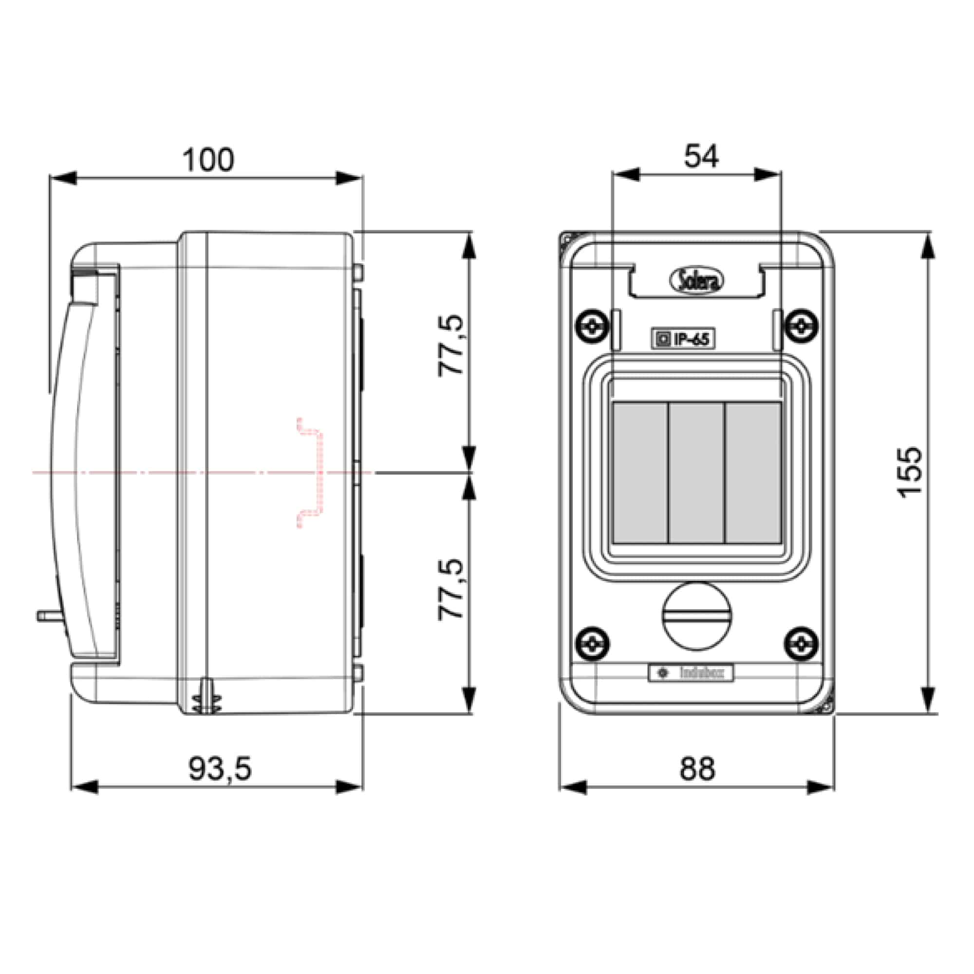 INTERRUPTOR UNIPOLAR SIMPLE DE PALANCA 15A 120V MARFIL