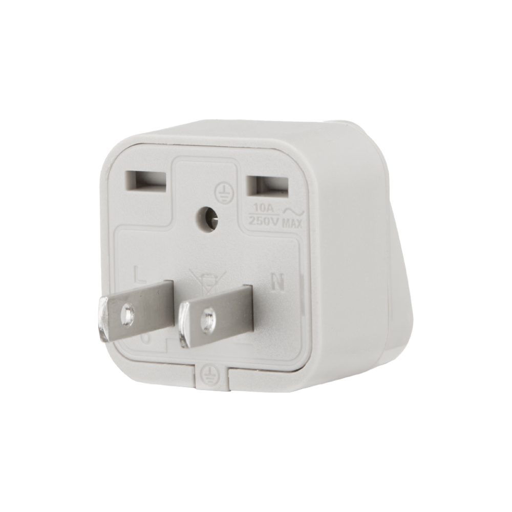 ADAPTADOR UNIVERSAL 10A 250V COLOR GRIS