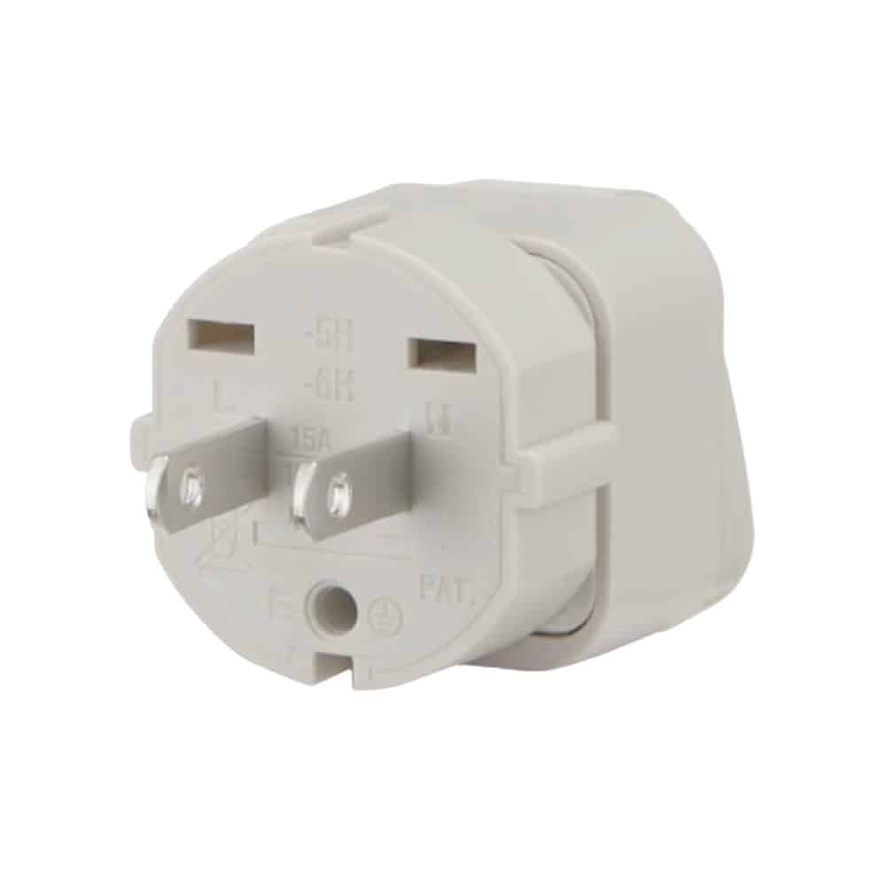 ADAPTADOR UNIVERSAL 15A 125V COLOR GRIS