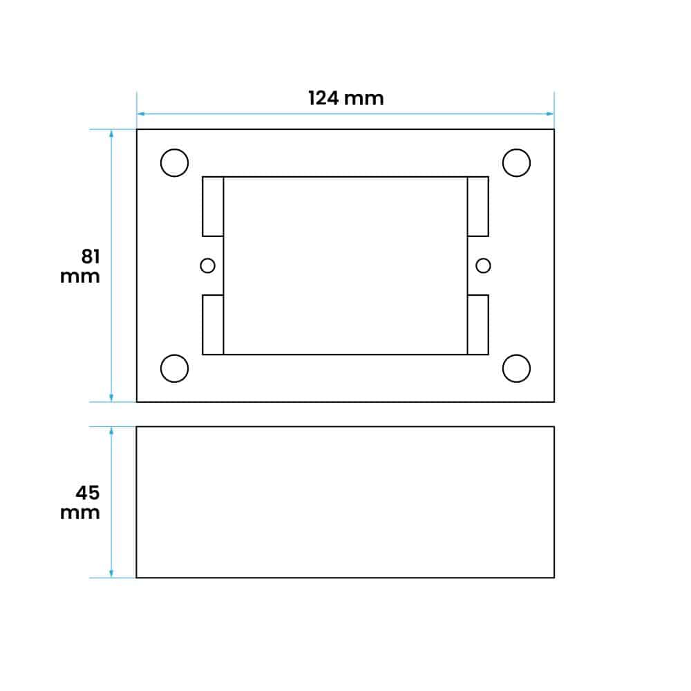 CAJA EXTERIOR ADOSABLE UNIVERSAL 2x4 (10x5cm)