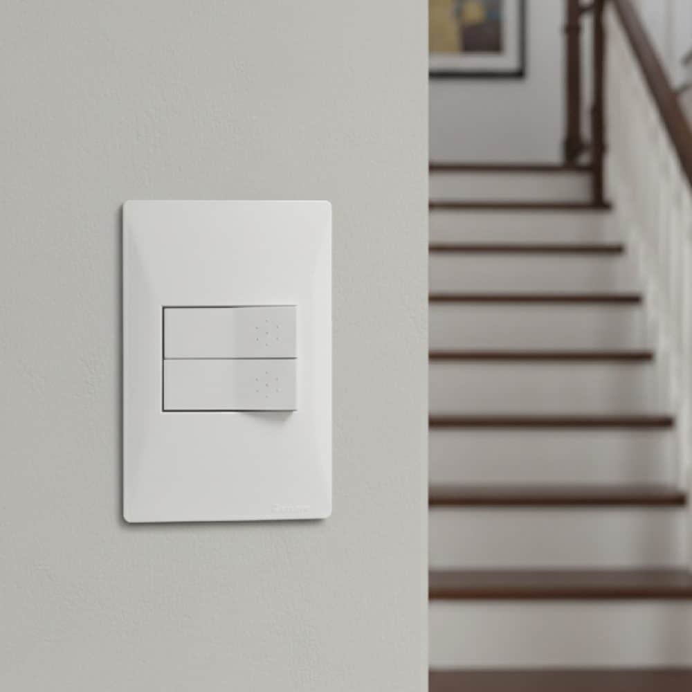 INTERRUPTOR SIMPLE CONMUTACIÓN (con bajada) 10A 250V BLANCO (1 MÓDULO)