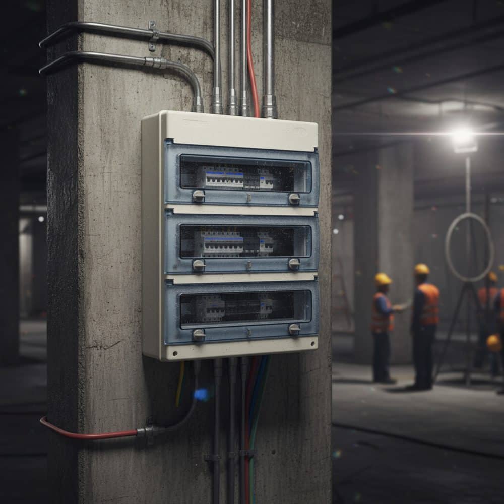 TABLERO ADOSADO TERMOPLÁSTICO, 48P IK08 IP65, C/BORNE, 362x500x160mm (no pretoquelado)