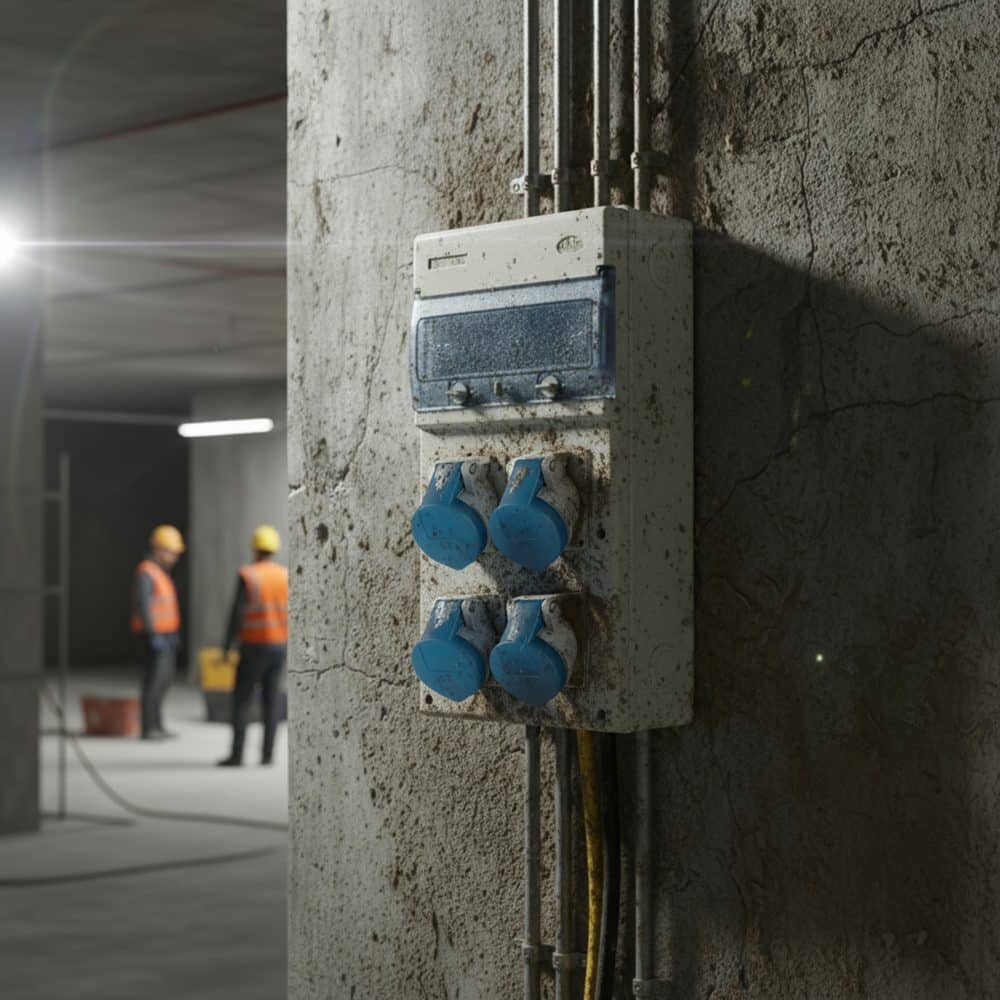 TABLERO INDUSTRIAL ADOSADO 11P IK08 IP65 PARA TOMAS INDUSTRIALES, C/BORNE, 270x500x160mm (no pretroquelado)