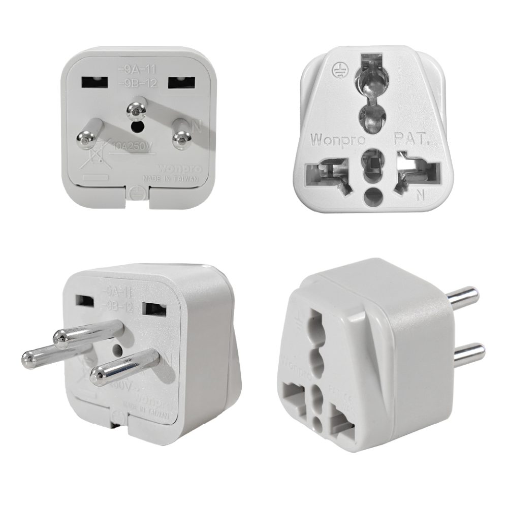 ADAPTADOR UNIVERSAL ESPIGA BRASIL 10A 250V COLOR GRIS