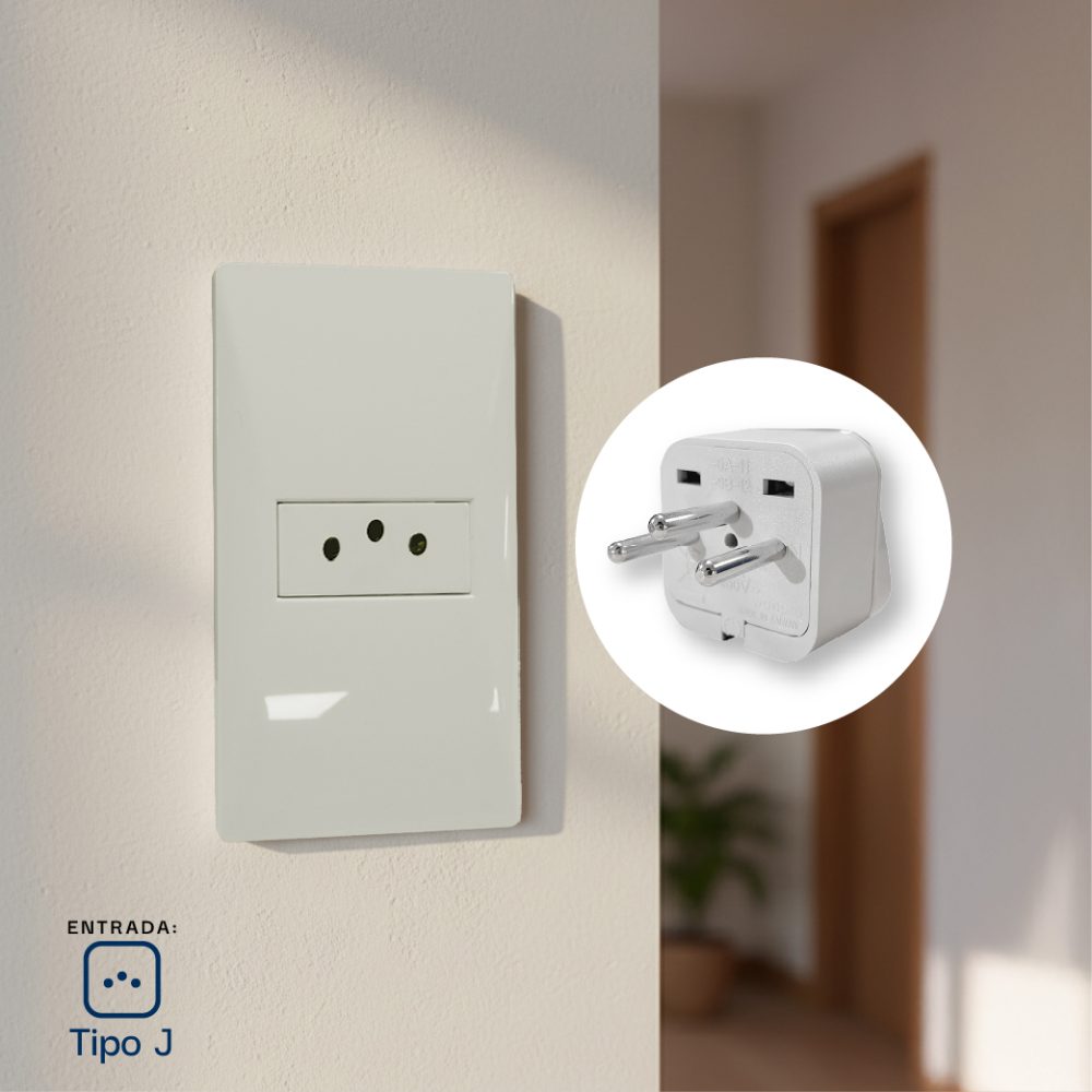 ADAPTADOR UNIVERSAL ESPIGA BRASIL 10A 250V COLOR GRIS