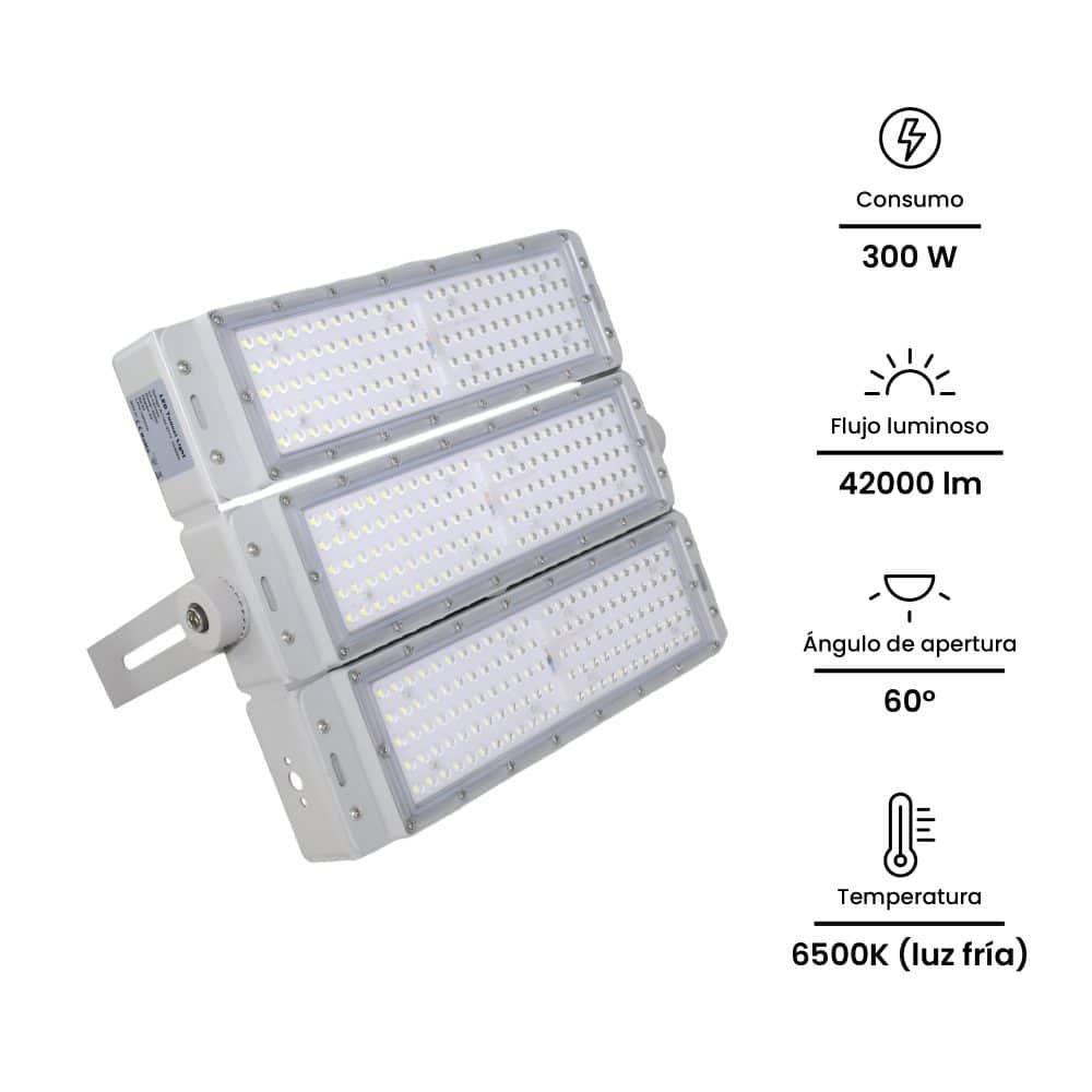 REFLECTOR LED HIGH POWER 300W,42000lm, IP66 IK08, 6500K 100-277VAC; Modelo: NVHP