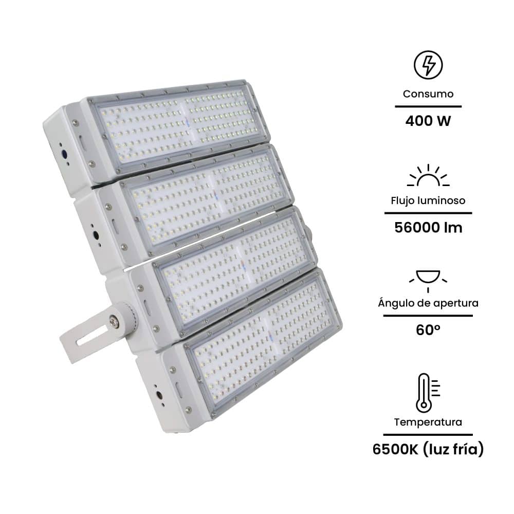 REFLECTOR LED HIGH POWER 400W, 56000lm, IP66 IK08, 6500K 100-277VAC; Modelo: NVHP