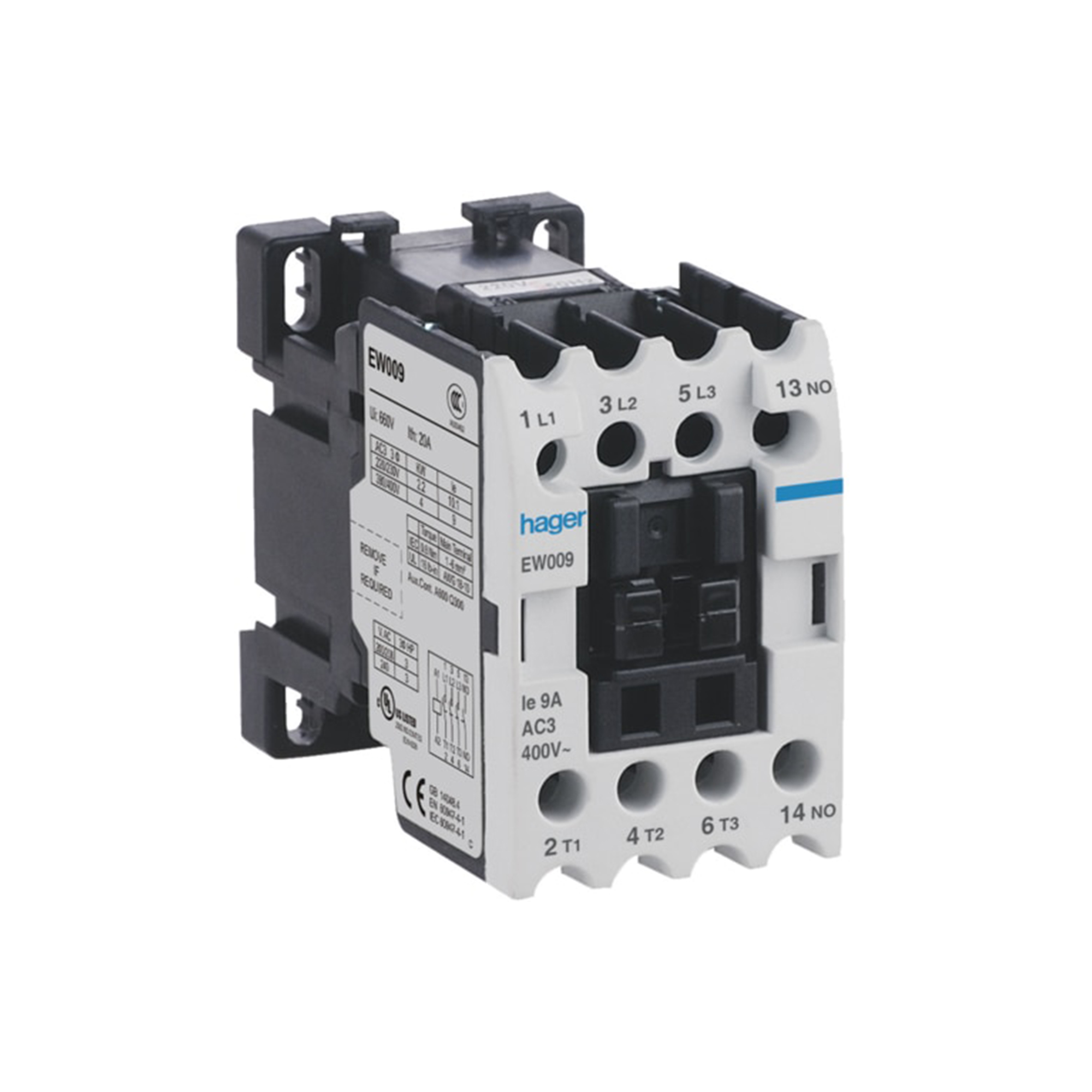 CONTACTOR EW 55A/AC3 1NA+2NC 380V 50/60HZ.