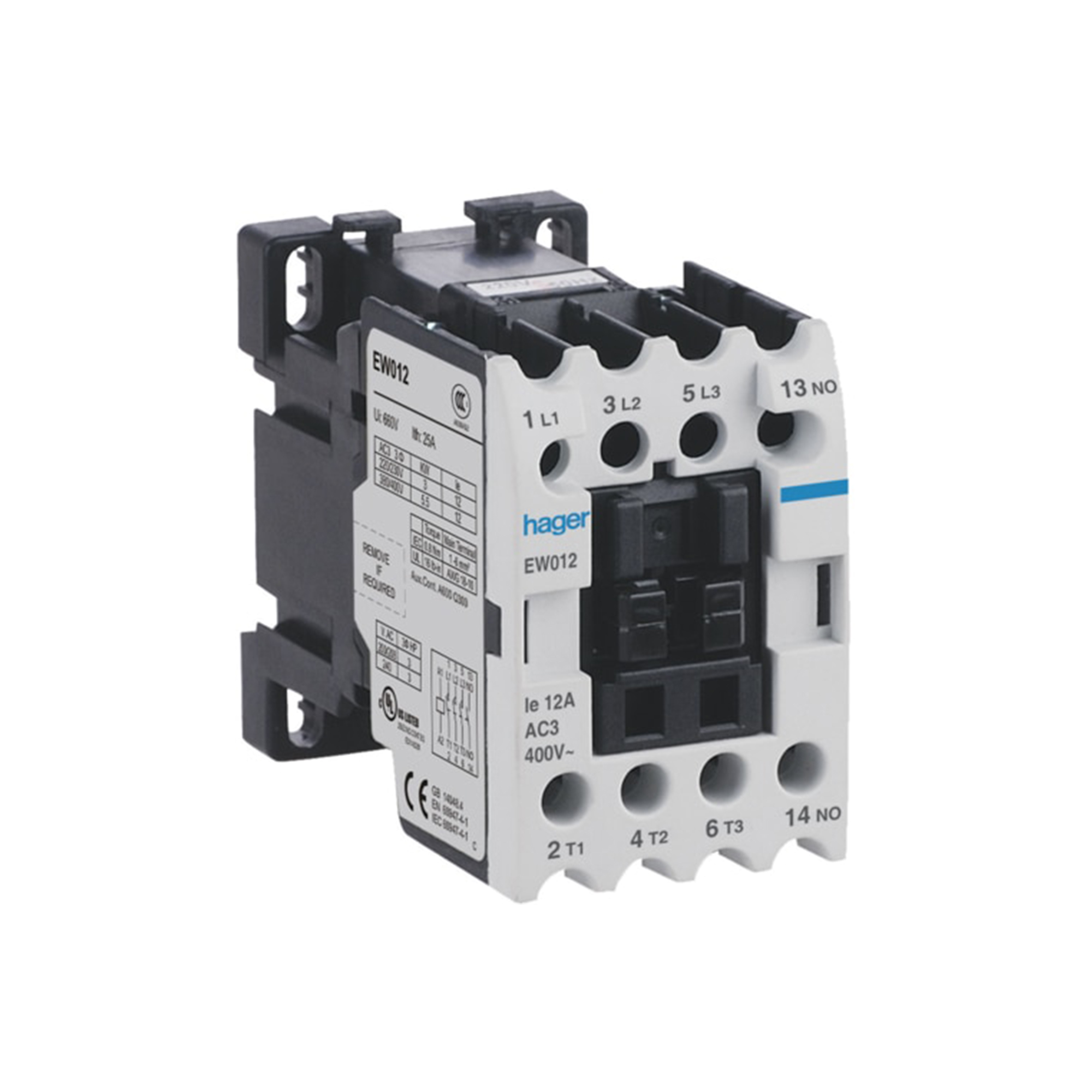 CONTACTOR EW 55A/AC3 1NA+2NC 380V 50/60HZ.