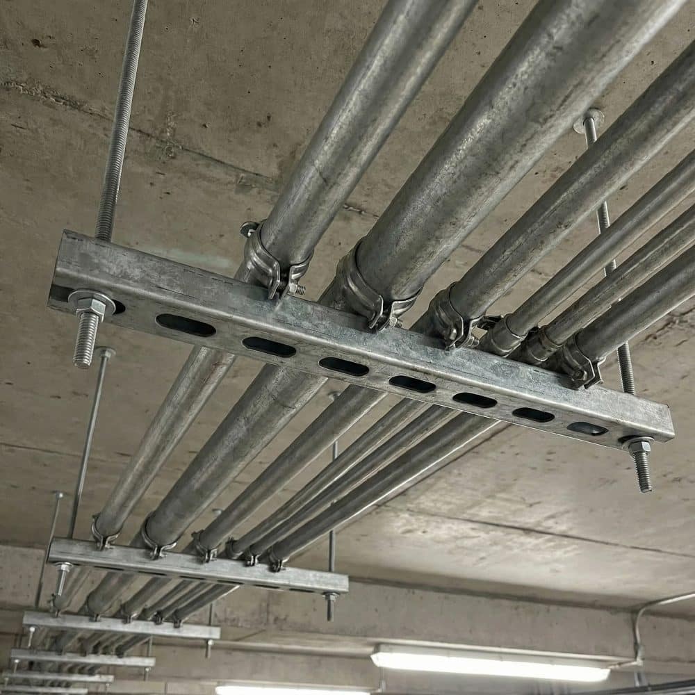 RIEL STRUT 41MMX41MM RANURADO 3MTS ACERO GALVANIZADO EN CALIENTE, FORM "A", EE: 2.5MM; Modelo: PARA