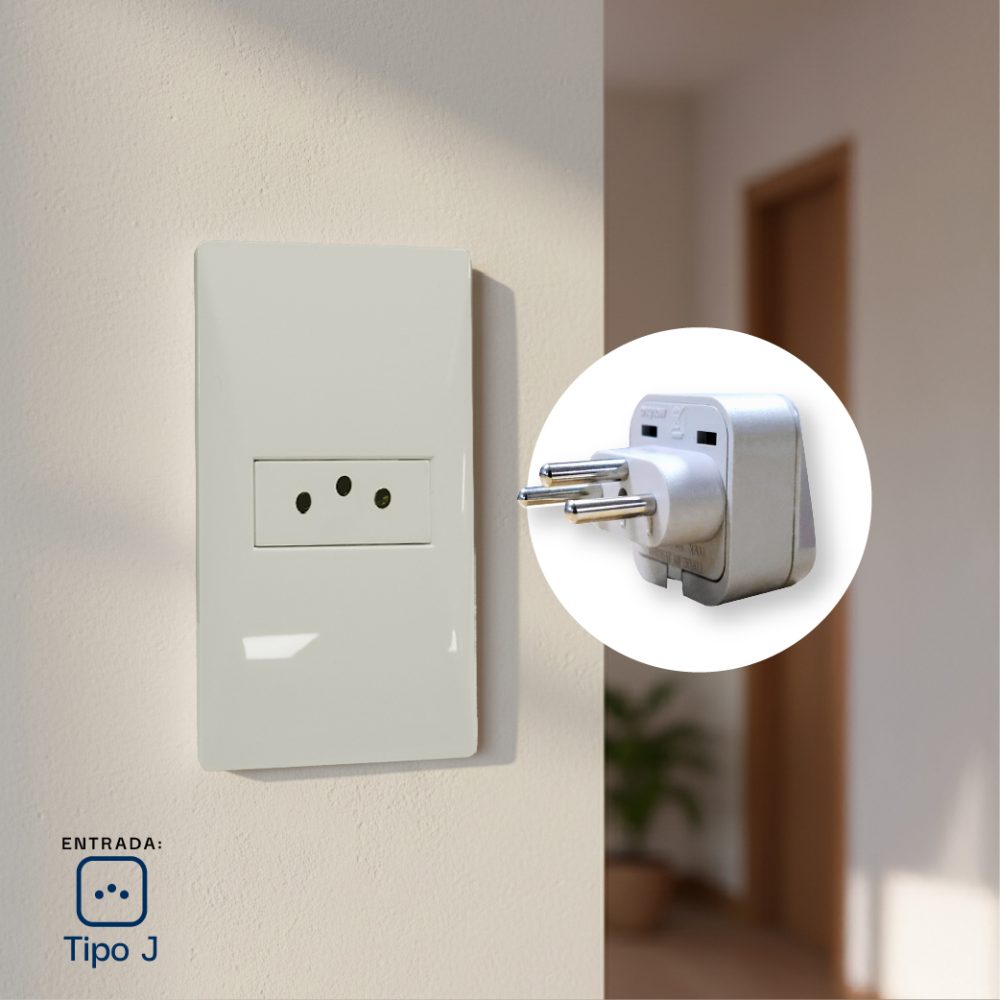 ADAPTADOR UNIVERSAL ESPIGA BRASIL 10A 250V COLOR GRIS