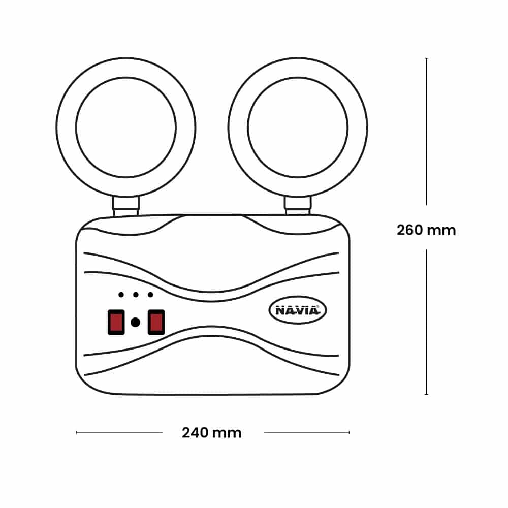 LUMINARIA DE EMERGENCIA Slim 4W, 400lm, 6500K,IP20 IK06 32LEDS, AUTO. 8HR C/BAT.INTERNA, 100-240VAC, C/ENCHUFE