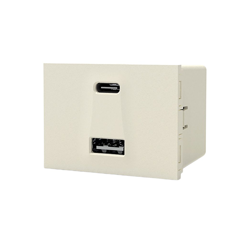 TOMACORRIENTE MODULO USB A+C 100-240VAC 5V 5A BLANCO