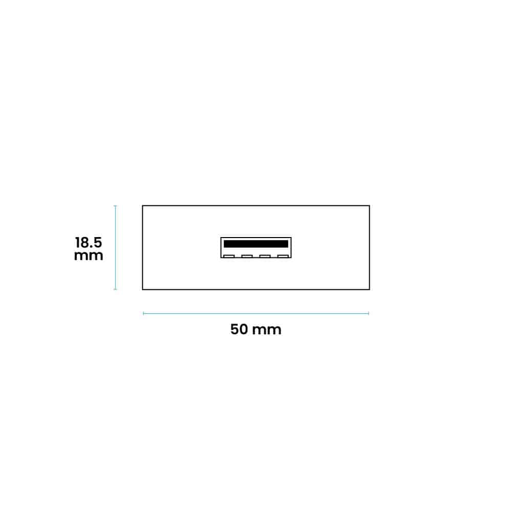 TOMACORRIENTE MODULO USB A 100-240VAC 5V 2.5A BLANCO