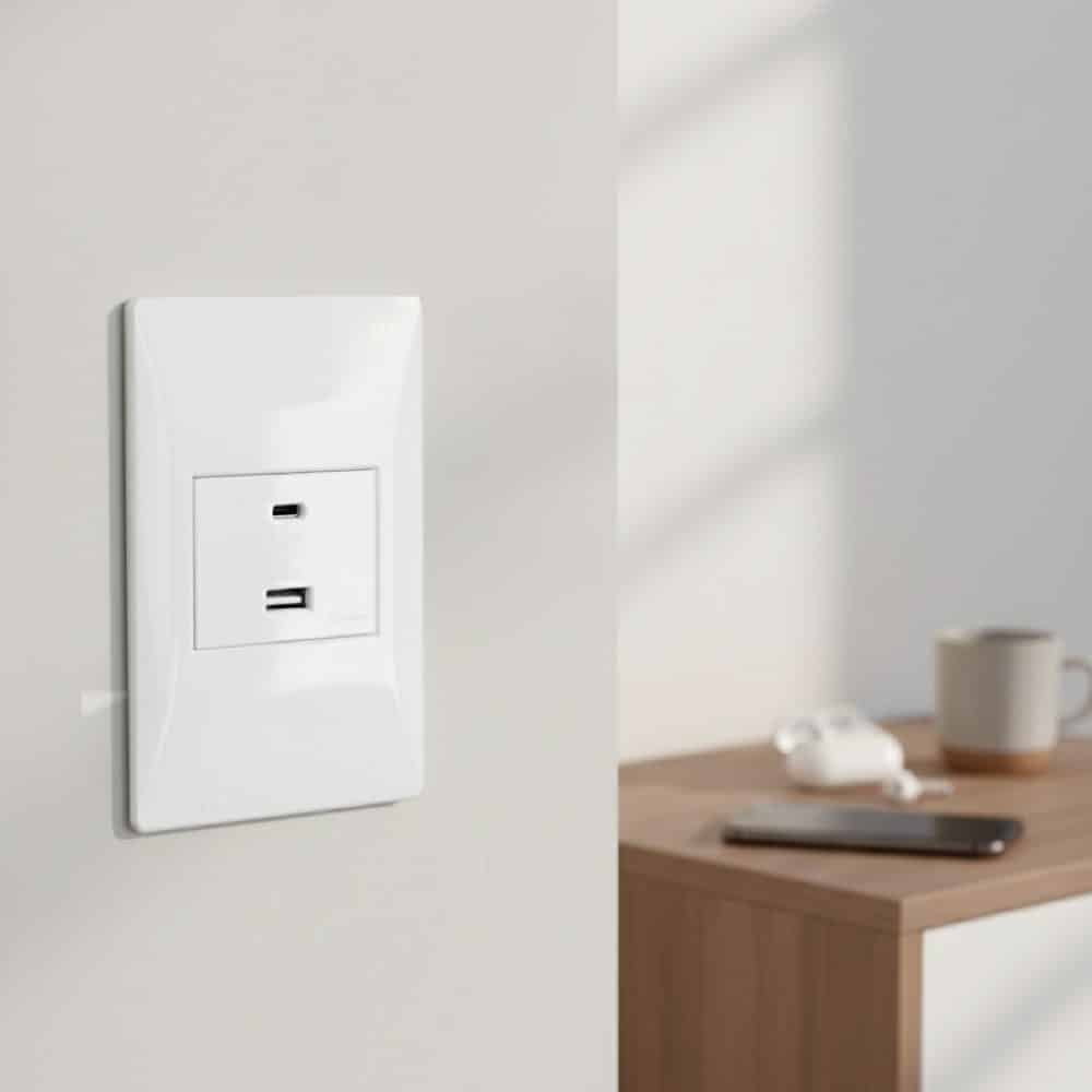 TOMACORRIENTE MODULO USB A+C 100-240VAC 5V 5A BLANCO