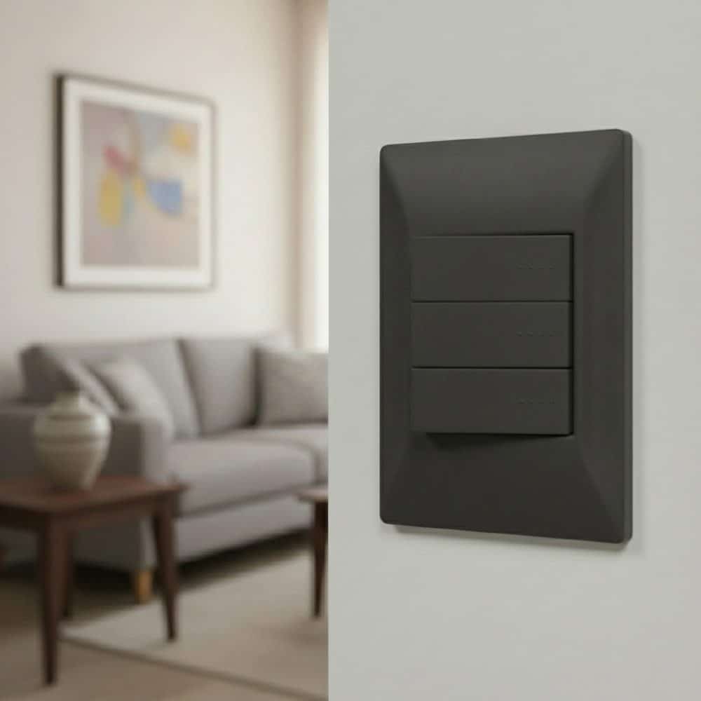 PLACA 3 SALIDAS GRIS (SIGLO XII)