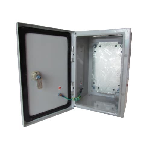 TABLERO METALICO ADOSABLE HERMETICO C/PLACA DE ACERO IP66 300X250X150MM