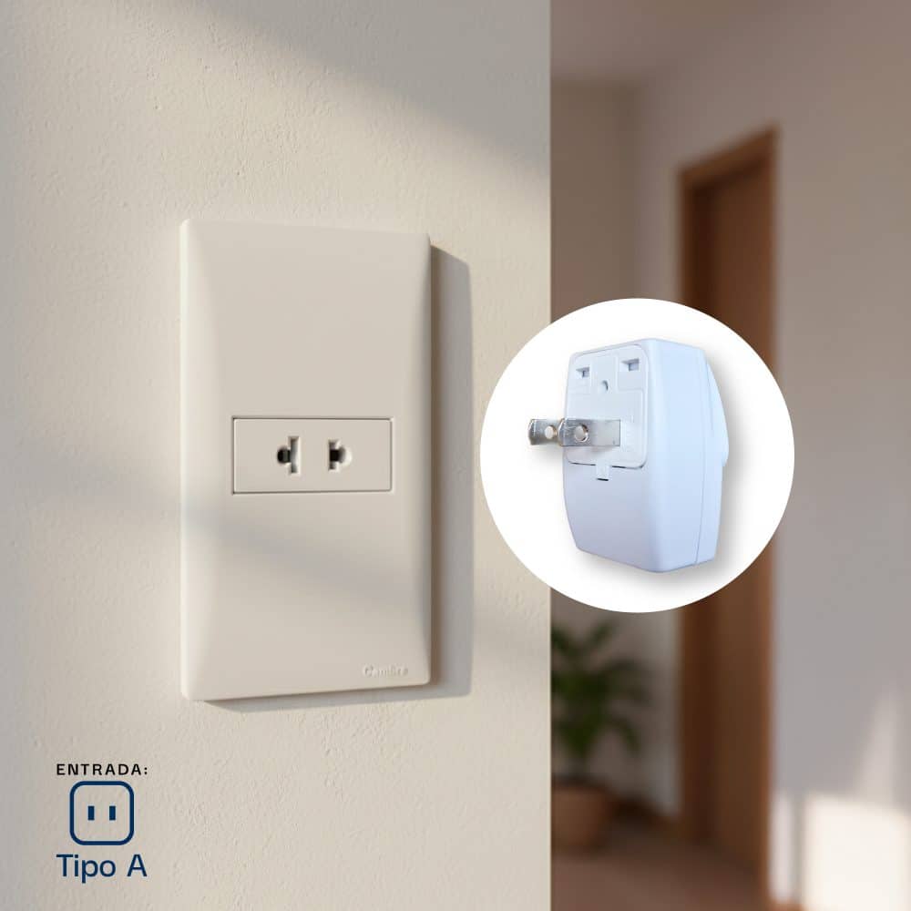 ADAPTADOR MULTIPLE SALIDA 2P (PLANO) 10A 125-250V COLOR BLANCO