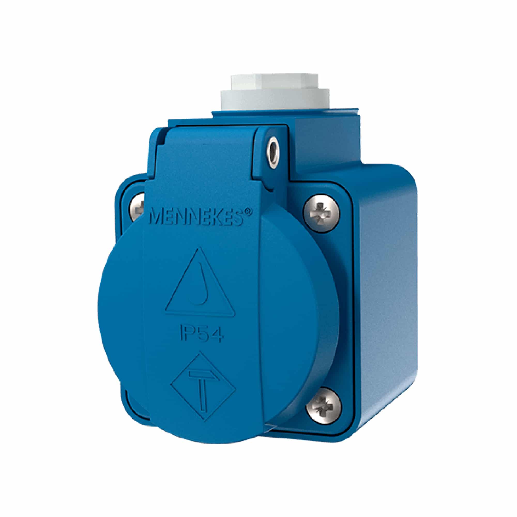TOMA AEREO 32AMP 2P+T 250V AZUL 6H IP67/69 POWERTOP XTRA